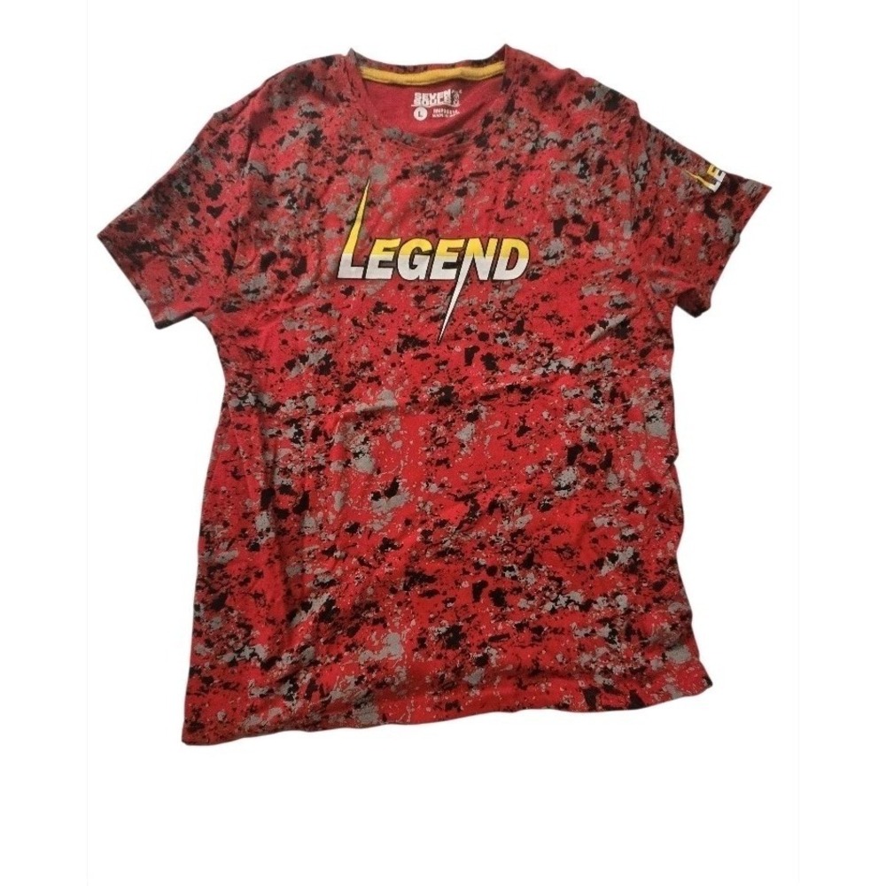 Men's Seven Souls Legend Graphic T-Shirt Red Black Grey Size Large Casual...